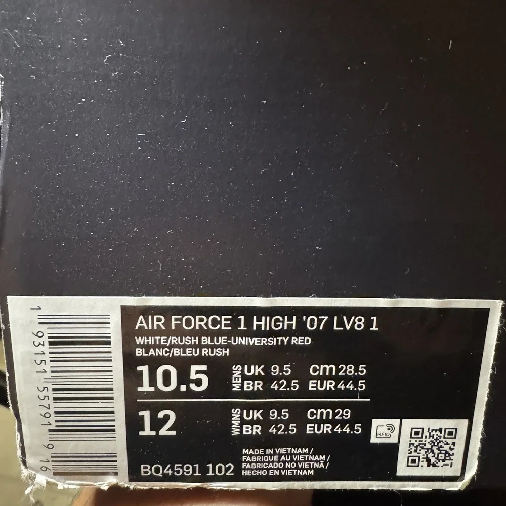 Size 10.5 - Nike Air Force 1 High '07 x NBA Clippers‎ With box